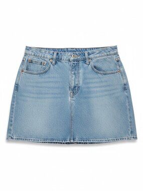 Universal Thread Light Wash Denim Jean Mini Skirt Size 14R